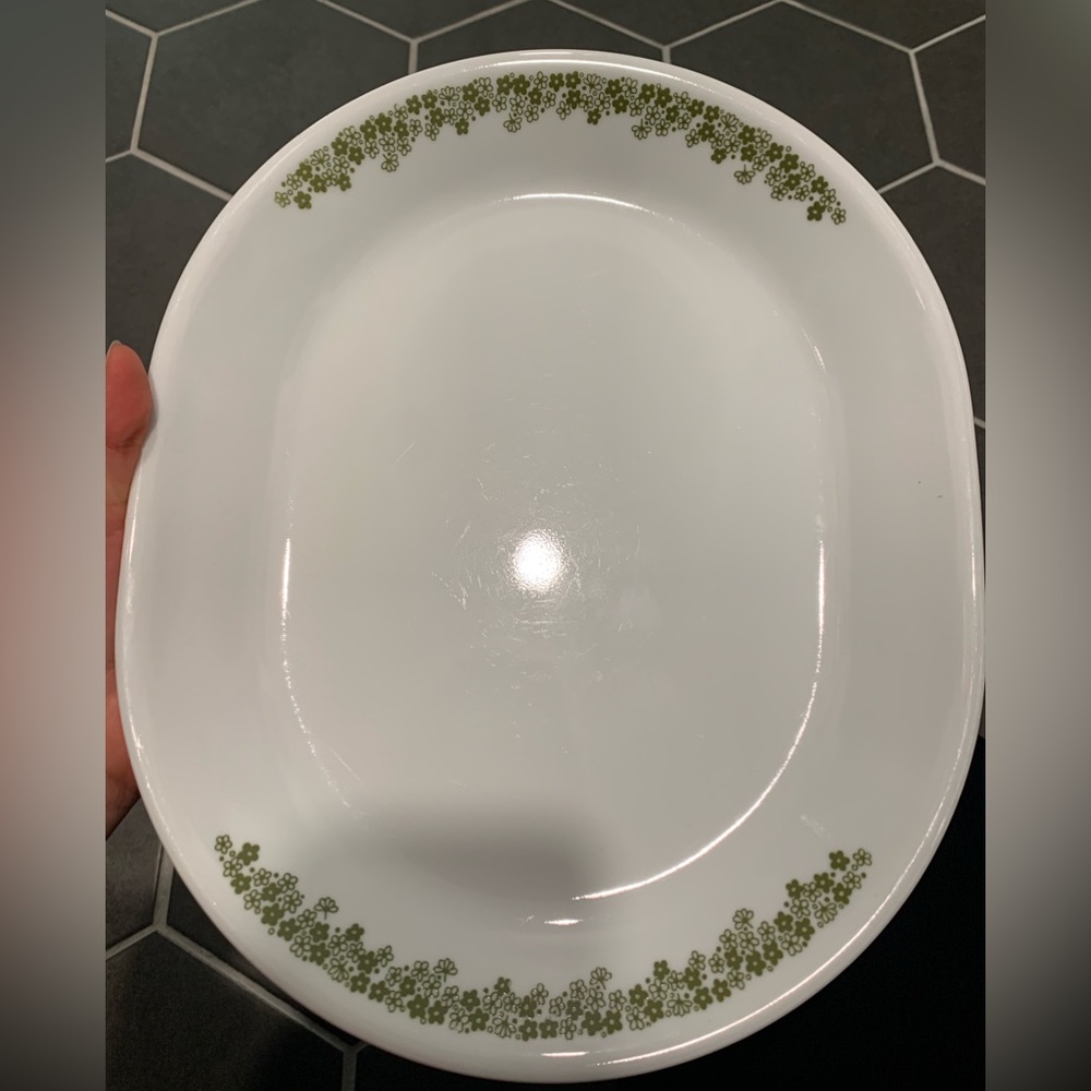Vintage Spring blossom Corelle Corning platter